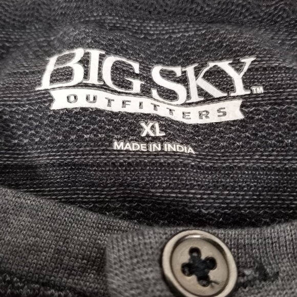 Big Sky Outfitters Short Sleeve 3 Button Shirt T-Shirt XL - Picture 2 of 5